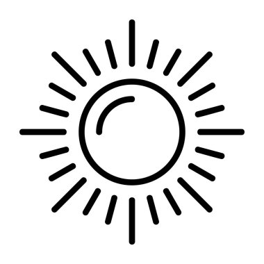 Güneş Simgesi Vektör illüstrasyonu 