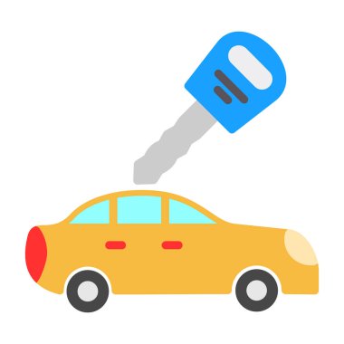 araba yıkama simgesi, vektör illüstrasyonu