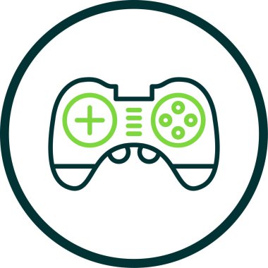 Oyun denetleyici web simgesi basit tasarım çizimi 