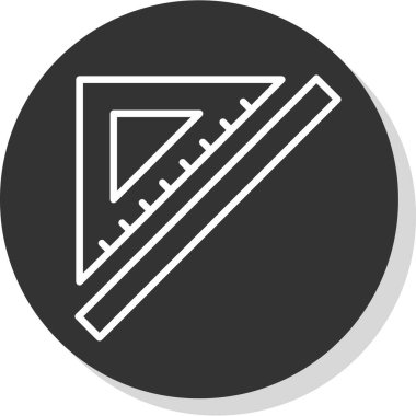 cetvel simgesi, illüstrasyon vektör çizimi tasarımı