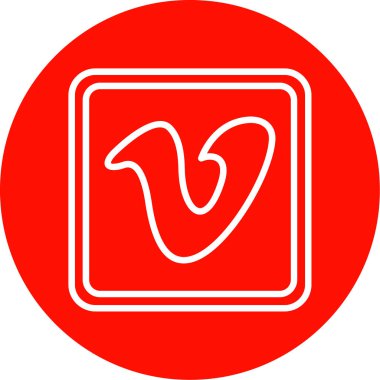 vimeo square logosu, web illüstrasyon simgesi