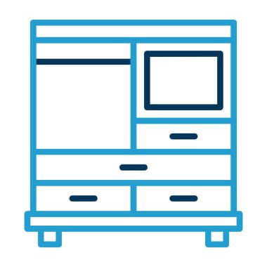 Dolapta. Web simgesi basit illüstrasyon