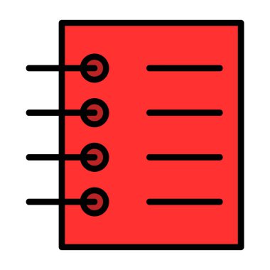 Modern Not Defteri simgesinin vektör illüstrasyonu                            