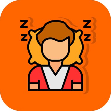 Uyku işareti olan kadın.