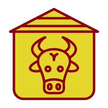 inek evi vektör simgesi