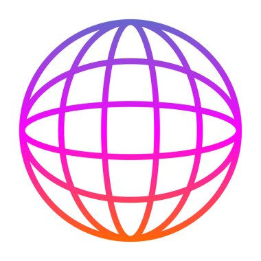 Dünya çapında simge vektör illüstrasyonu 