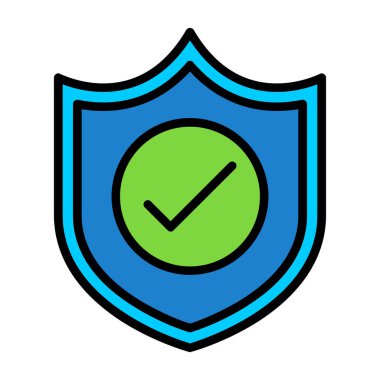 Kalkan. Web simgesi basit illüstrasyon 