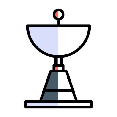 uydu anten simgesi, vektör illüstrasyonu basit tasarım