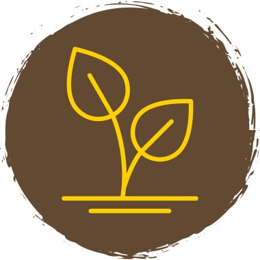 Bitki. Web simgesi basit illüstrasyon