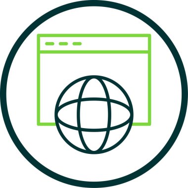 Web sitesi vektör simgesi, özet çizimi 