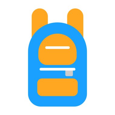 sırt çantası simgesi, vektör illüstrasyonu basit tasarım