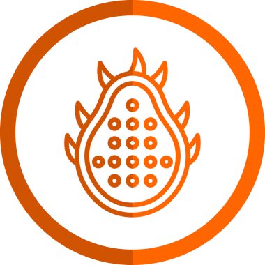 ejderha meyve simgesi, vektör illüstrasyonu basit tasarım 