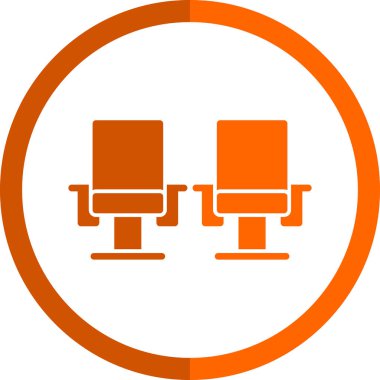 iki boş koltuk simgesi, vektör illüstrasyonu 