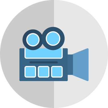 Video kamera. Web simgesi basit illüstrasyon