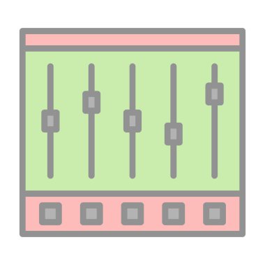 Denetleyici ya da müzik çalar simgesinin vektör çizimi 