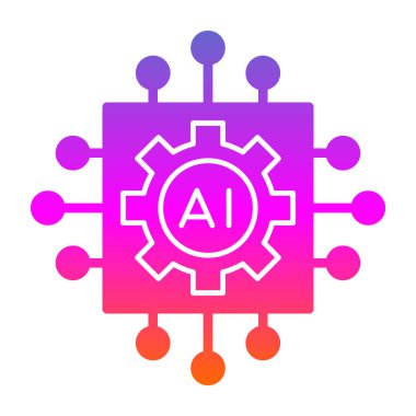 ai Yapay Zeka ikonu. Yapay zeka logosu tasarımı. ai makine teknoloji sembolü.