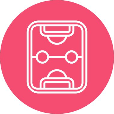 Hokey alanı düz simge sembolü, vektör illüstrasyonu 