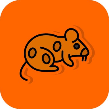 Sıçan! Web simgesi basit illüstrasyon 