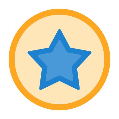 yaratıcı düz yıldız ikon vektör çizimi tasarımı