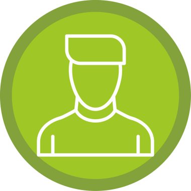 adam düz simge vektör çizim 