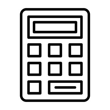 Basit Hesaplayıcı Simgesi, vektör illüstrasyonu
