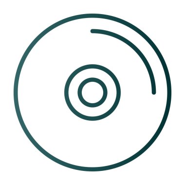 CD mi? Web simgesi basit illüstrasyon