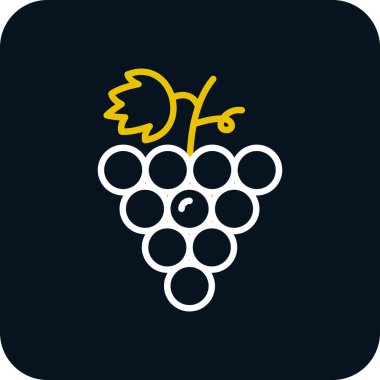Üzüm. Web simgesi basit illüstrasyon