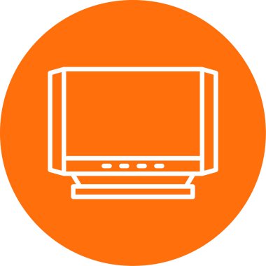 televizyon web simgesi vektör illüstrasyonu