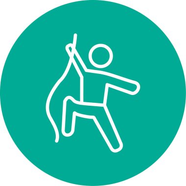Erkek tırmanıcı simgesi vektör illüstrasyonu
