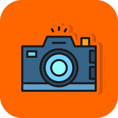 Kamera. Web simgesi basit illüstrasyon