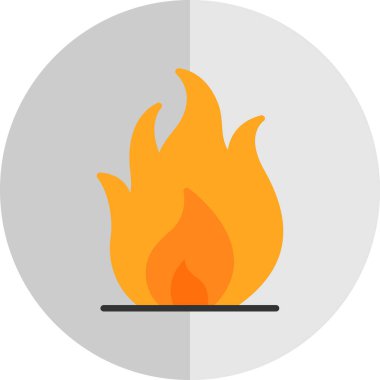 Yangın. Web simgesi basit illüstrasyon