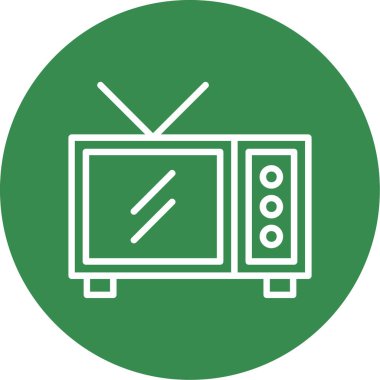 Televizyon web simgesi, simge illüstrasyonu