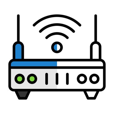 wifi internet yönlendirici vektör çizimi 