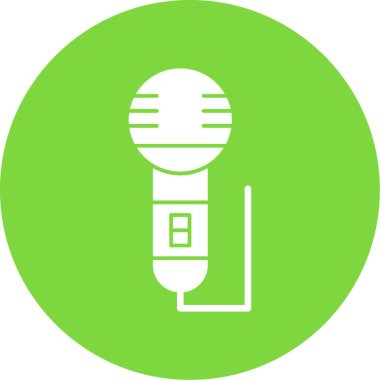 mikrofon simgesi vektör illüstrasyonu