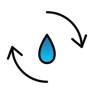 Su damla simgesi, anahat stili