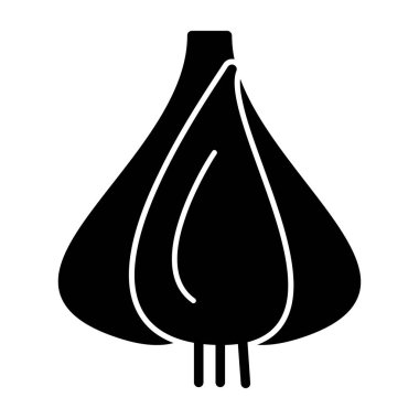  Sarımsak vektör simgesi, illüstrasyon 