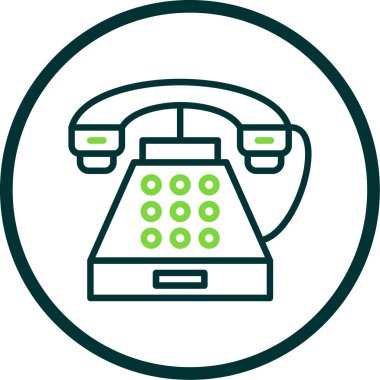 Telefon web simgesi basit illüstrasyon 