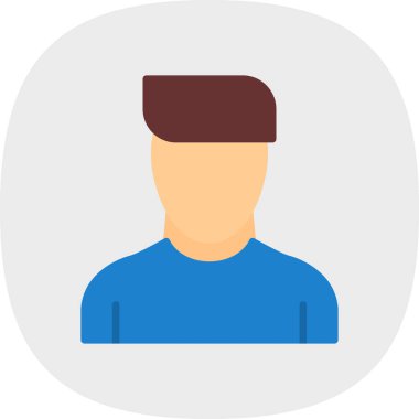 adam düz simge vektör çizim 