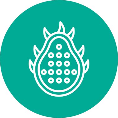 ejderha meyve simgesi, vektör illüstrasyonu basit tasarım 