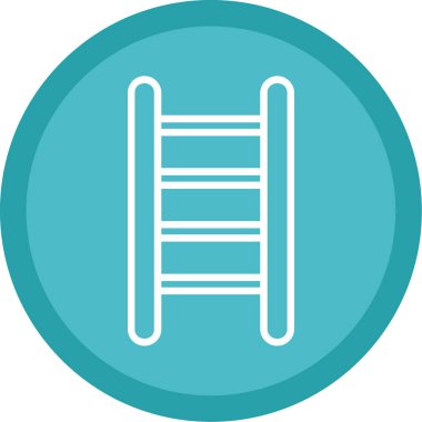 Merdiven düz simgesi, vektör illüstrasyonu