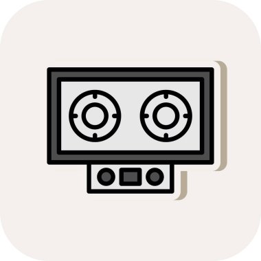 Elektrikli Soba simgesi vektör illüstrasyonu