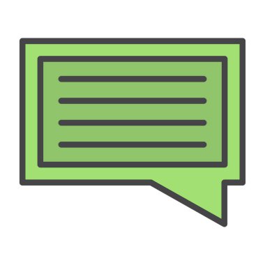 sohbet baloncuğu ileti vektör çizgisi simgesi 