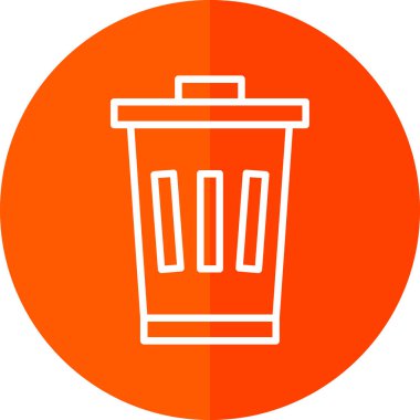 Çöp kutusu web simgesi. Vektör illüstrasyonu.