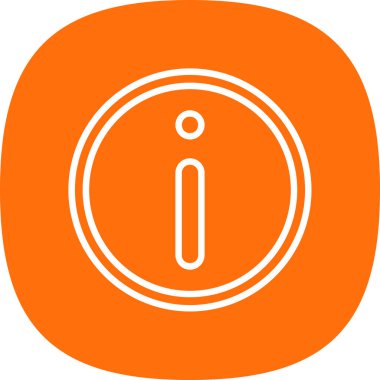 Basit bilgi işareti simgesi, vektör illüstrasyonu