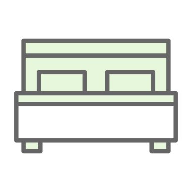 yatak ikonu vektör illüstrasyonu 