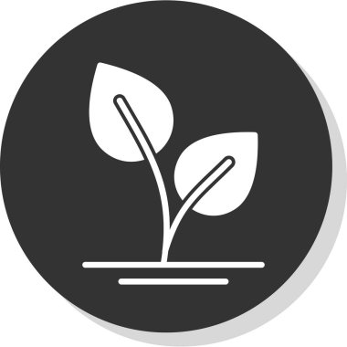 Bitki. Web simgesi basit illüstrasyon