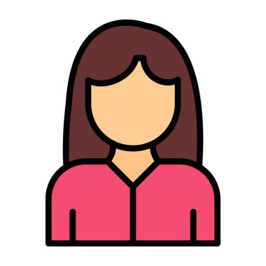 kadın avatar simgesi, vektör tasarımı 