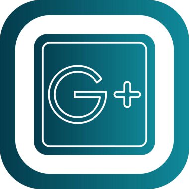 Google Plus web simgesi vektör çizimi