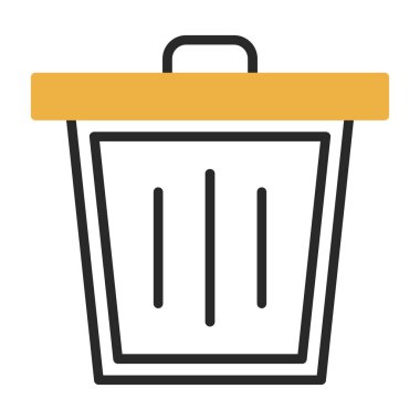 Çöp kutusu simgesi. vektör illüstrasyonu