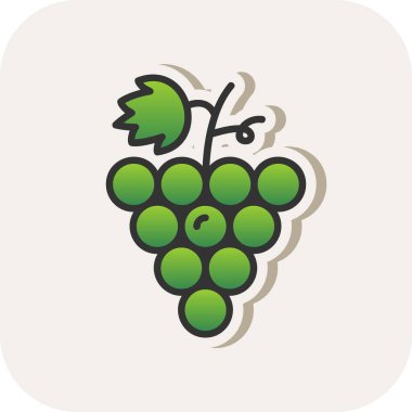 Üzüm. Web simgesi basit illüstrasyon